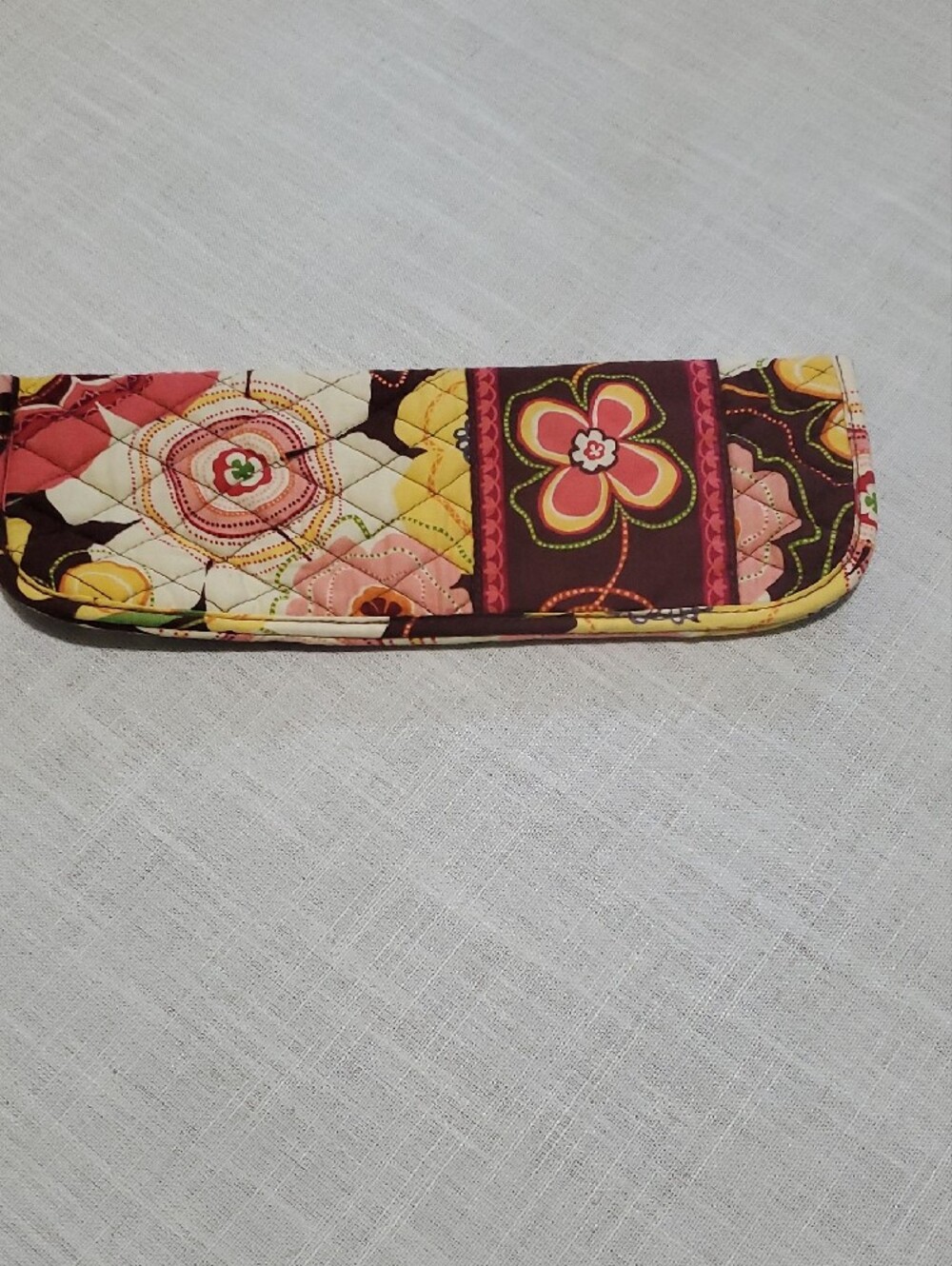 Vera Bradley Brown Floral Curling,flattening irons/anything That Fits. 12x4in - Picture 4 of 7